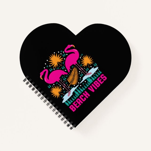 Carnet Conception de flamants roses de vibrations de plag (Devant)