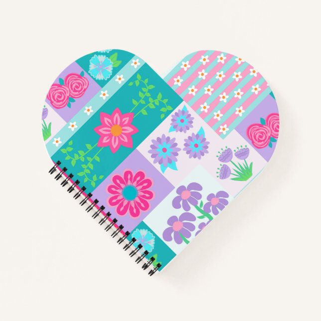 Carnet Conception de fleurs vibrantes en fleurs (Devant)