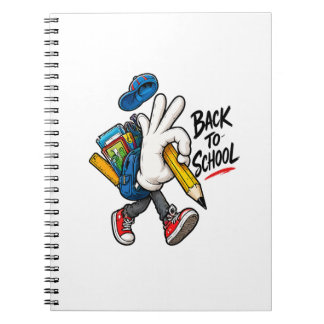 Carnet Conception de fournitures scolaires de personnage