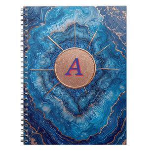Carnet Conception de géode abstraite avec accents de rose