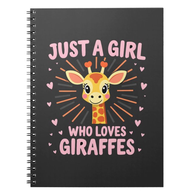 Carnet Conception de girafe drôle pour femmes filles safa (Devant)