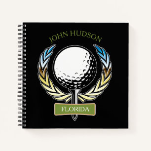Carnet Conception de golf avec Modèle Monogramme de couro