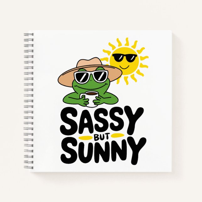 Carnet Conception de grenouille Sassy mais Sunny - Drôle  (Devant)