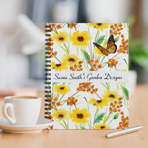 Carnet Conception de jardin floral à l'aquarelle