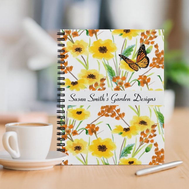 Carnet Conception de jardin floral à l'aquarelle (Créateur téléchargé)