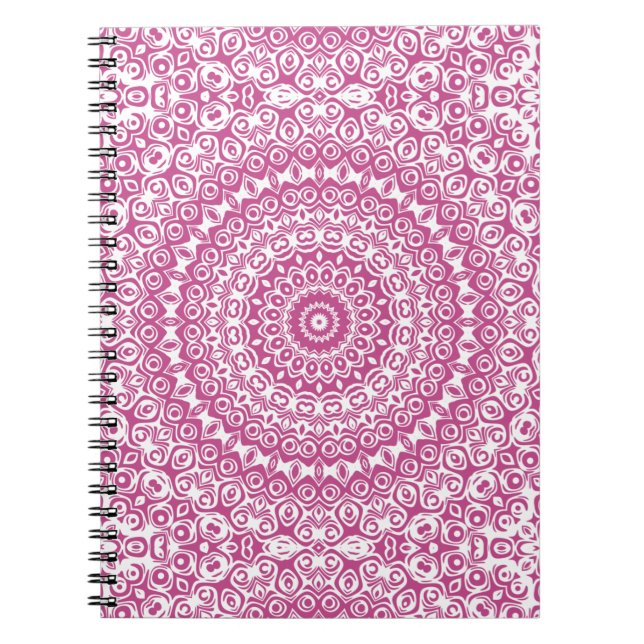 Carnet Conception de kaléidoscope de rose de mandala de (Devant)