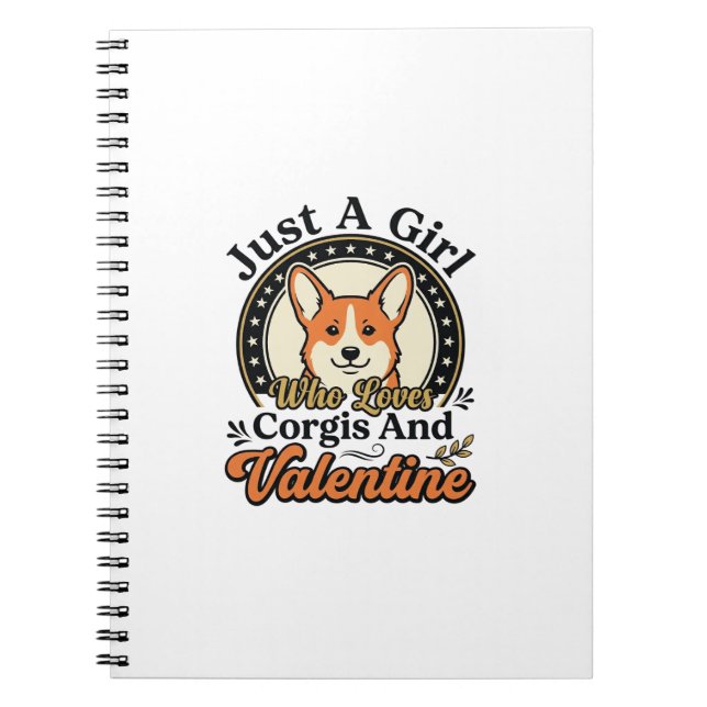 Carnet Conception de la Saint-Valentin Corgi pour les ama (Devant)