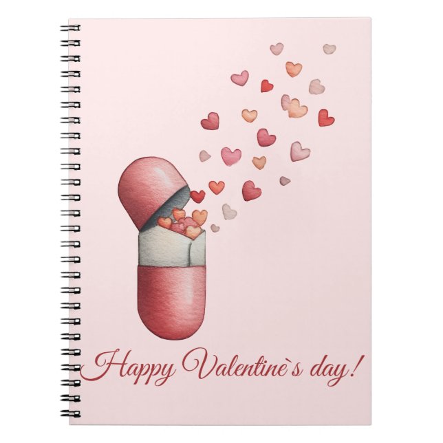 Carnet Conception de la Saint-Valentin Love Medicine (Devant)