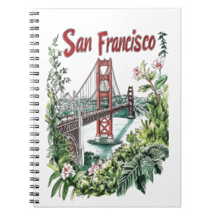 Carnet Conception de l'aquarelle du pont du Golden Gate d