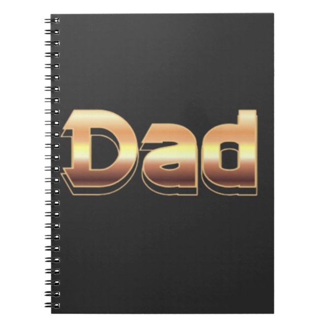 Carnet Conception de lettrage Papa en or métallisé gras (Devant)