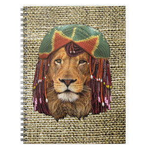 Carnet Conception de l'humour du lion Rastafarian-faune s
