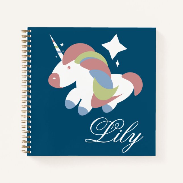 Carnet Conception de licorne mignonne éclat de prance (Devant)