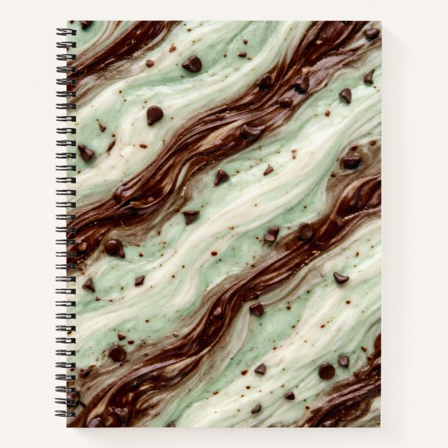 Carnet Conception de marbre Milkshake Menthe Chocolat (Devant)
