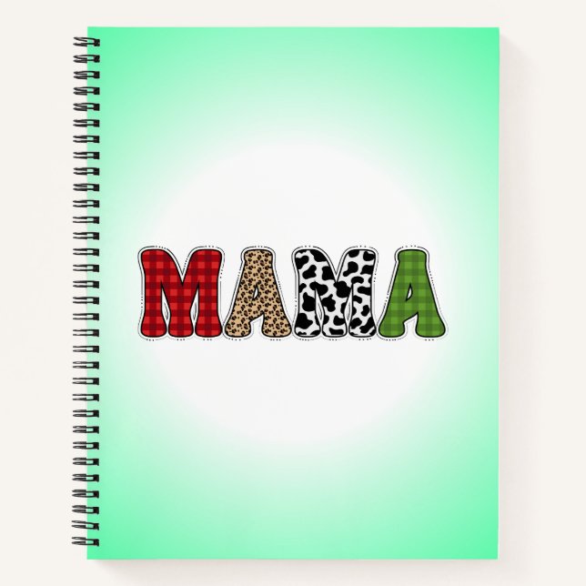 Carnet Conception de motif à carreaux de Mama Noël (Devant)