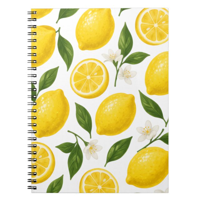 Carnet Conception de motif citron | Impression d'été frai (Devant)