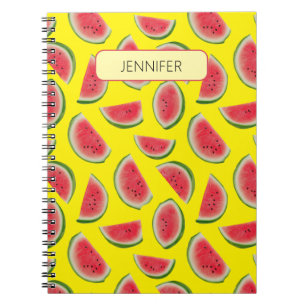 Carnet Conception de motif de tranche de pastèque réalist