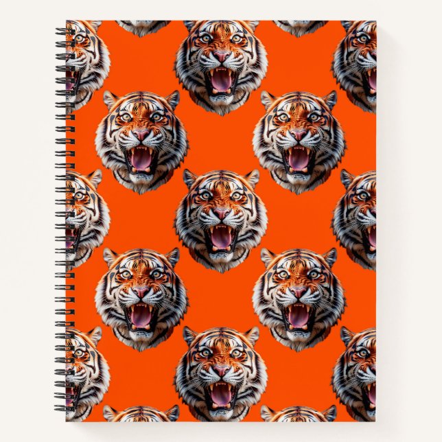 Carnet Conception de motif tête de tigre orange  (Devant)
