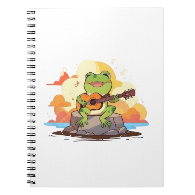 Carnet Conception de musique Kawaii coucher de soleil gre (Devant)