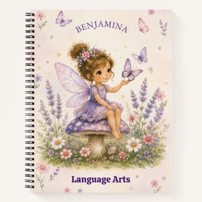 Carnet Conception de nom et de sujet de jardin de fée à l (Devant)