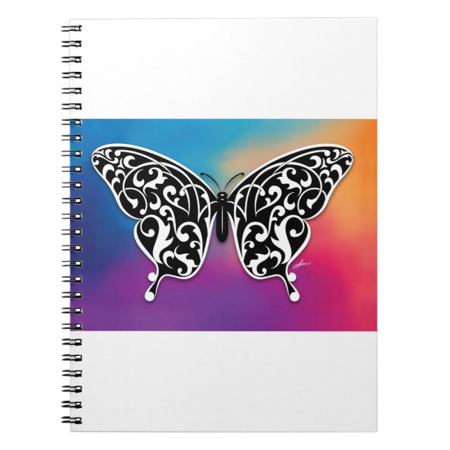 Carnet Conception de papillon avec des couleurs de couche (Devant)