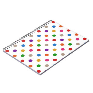 Carnet Conception de points colorés arc-en-ciel de couleu