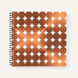 Carnet Conception de points modernes à l'aspect cuivre