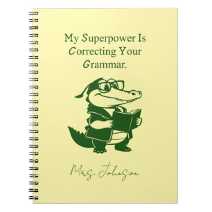 Carnet Conception de professeur d'anglais drôle de superp