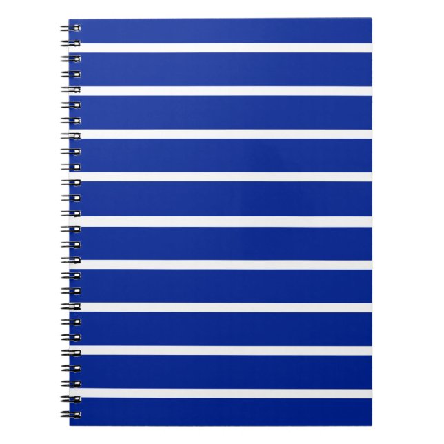 Carnet Conception de rayures bleues et blanches (Devant)