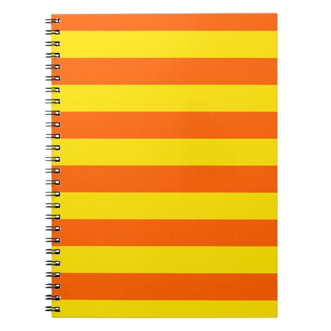 Carnet Conception de rayures jaunes orange  (Devant)