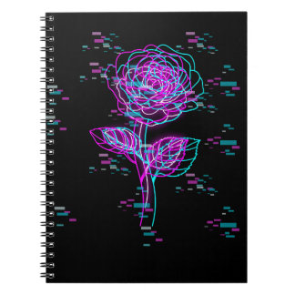 Carnet Conception de rose de pépin de néon