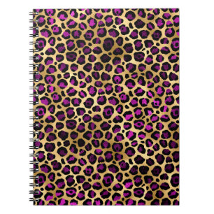 Carnet Conception de série Leopard violet et or 4