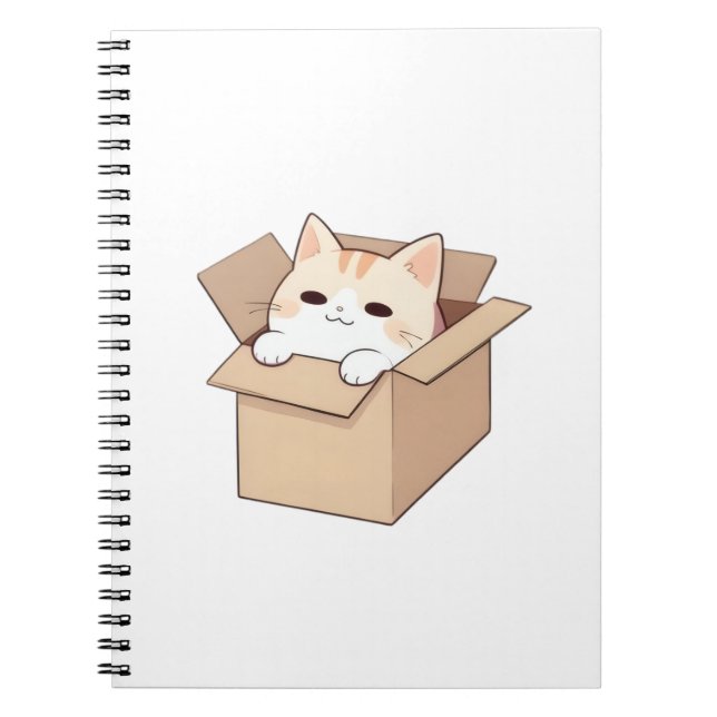 Carnet Conception de sticker Kawaii Chat Mignon dans une  (Devant)