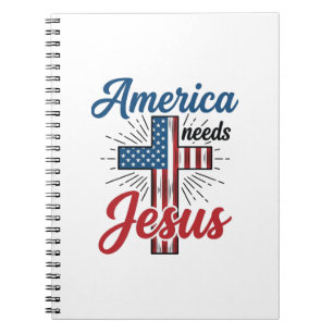 Carnet Conception de t-shirt croix patriotique L'Amérique