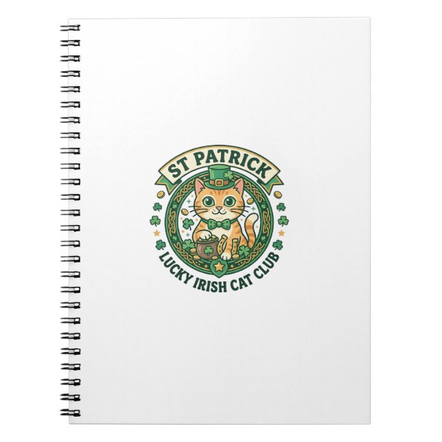 Carnet Conception de T-shirt de chat mignon irlandais cha (Devant)