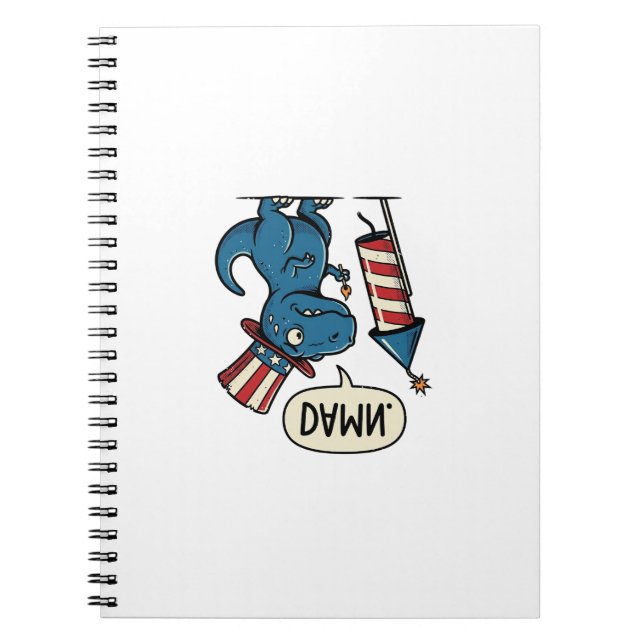 Carnet Conception de T-shirt de feu d'artifice de T-Rex p (Devant)