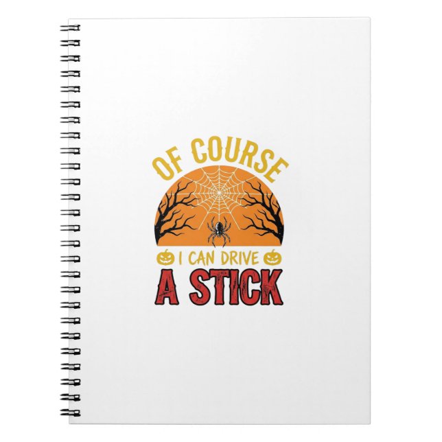 Carnet Conception de T-shirt drôle d'Halloween avec une t (Devant)