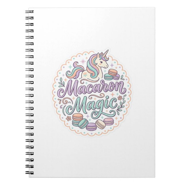 Carnet Conception de T-Shirt Fantaisiste Magie Macaron Li (Devant)