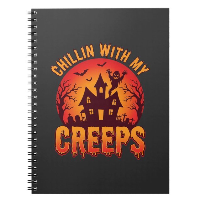 Carnet Conception de T-Shirt Halloween Chillin With My Cr (Devant)
