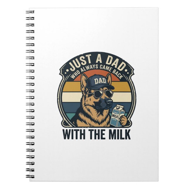 Carnet Conception de T-shirt rétro lait drôle de père She (Devant)