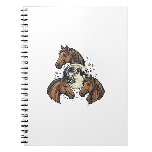 Carnet Conception de T-Shirt vectoriel de cheval de lune  (Devant)