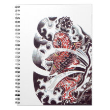 Conception de tatouage de carpe rouge