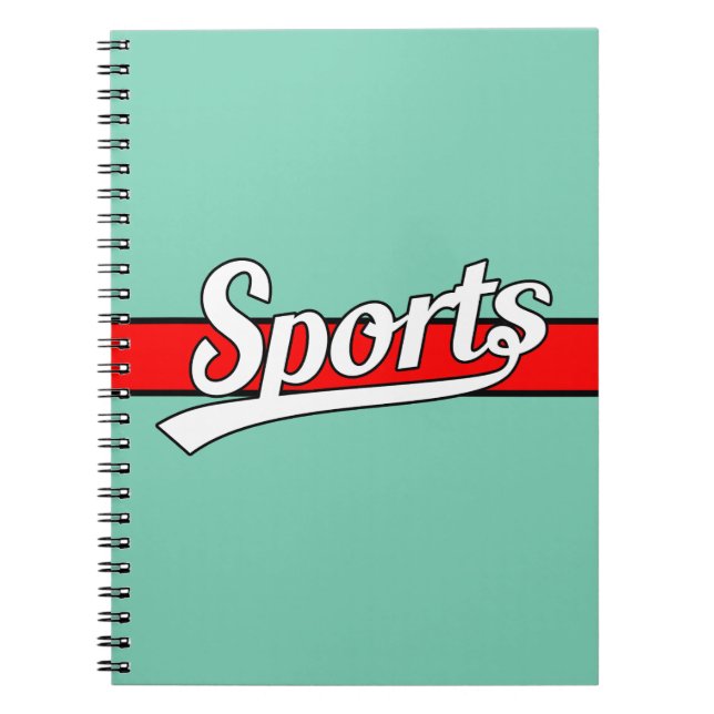 Carnet Conception de texte : SPORTS blanc + votre propre  (Devant)