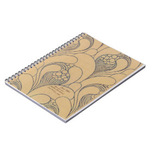Carnet Conception de tissu de Koloman Moser- avec floral