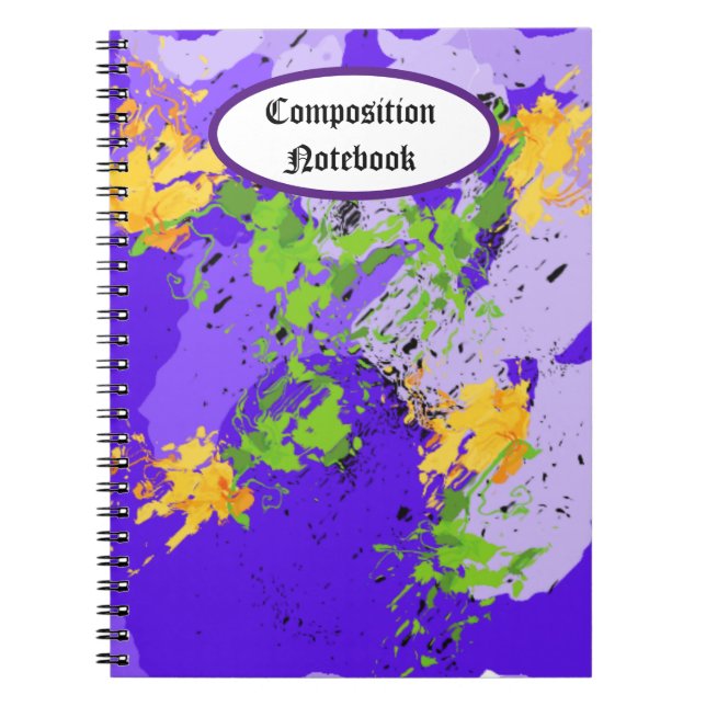 Carnet Conception de tourbillon vibrant d'art fluide de v (Devant)