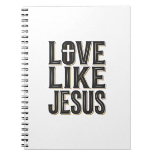 Carnet Conception de typographie chrétienne Amour comme J