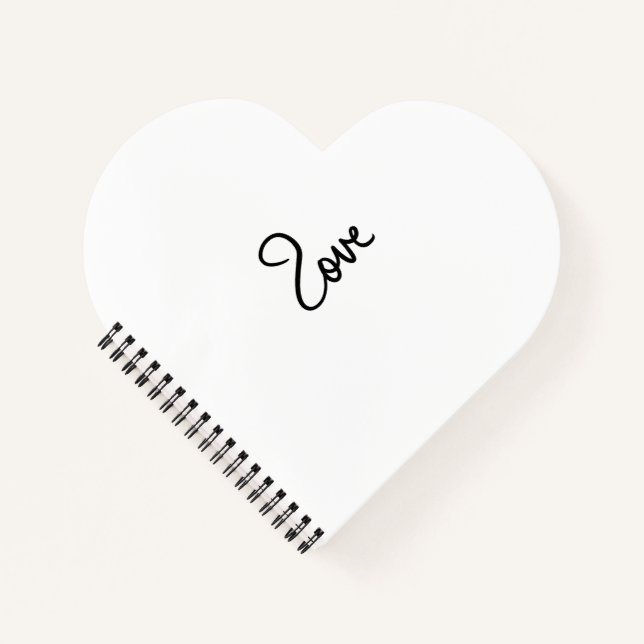Carnet Conception de typographie de mot "amour" minimalis (Devant)
