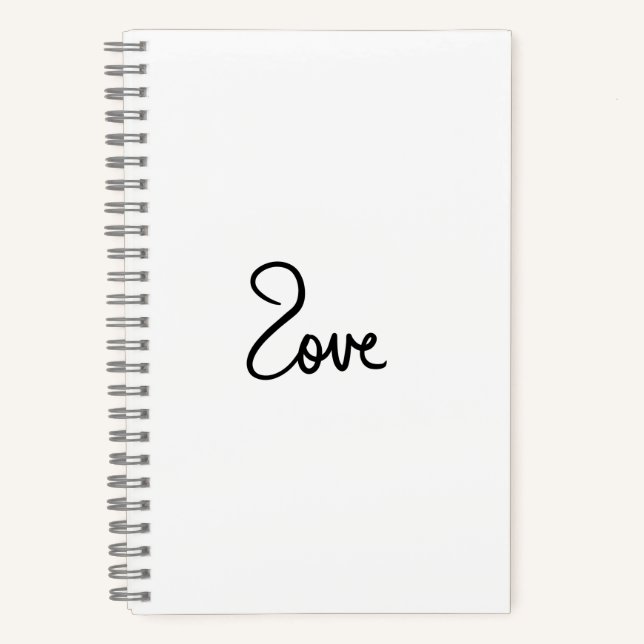 Carnet Conception de typographie de mot "amour" minimalis (Recto)