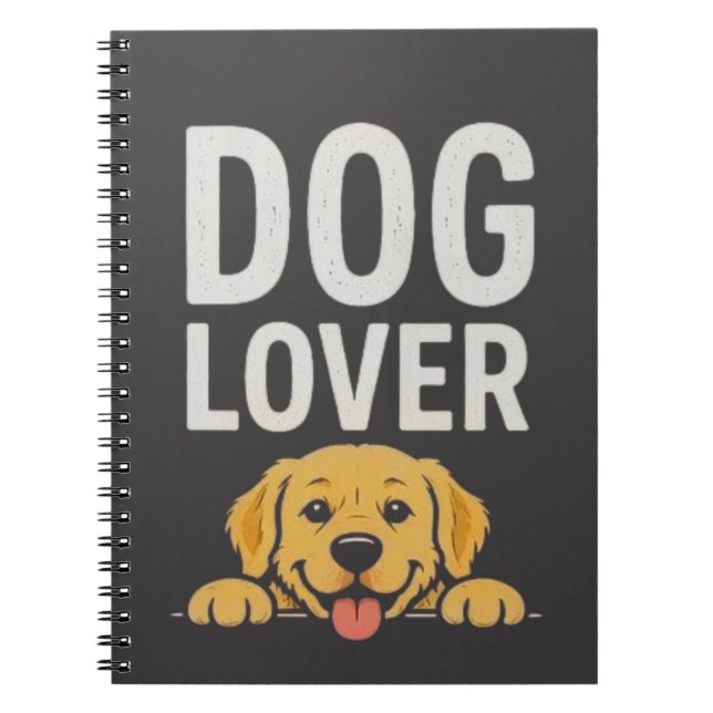 Carnet Conception de typographie d'illustration de chien  (Devant)