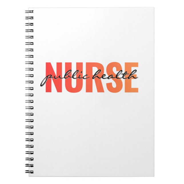 Carnet Conception de typographie d'infirmière en santé pu (Devant)