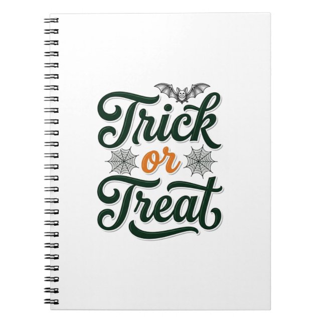 Carnet Conception de typographie Halloween Trick Or Treat (Devant)